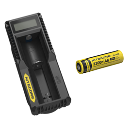 Nitecore Oplader UI1 + 18650 3200mAh batteri